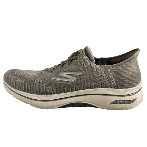 Skechers Men's 9.5 Slip-Ins Arch Fit 2.0 Grand Select Shoes Taupe Go Walk 216601 - Picture 1 of 11